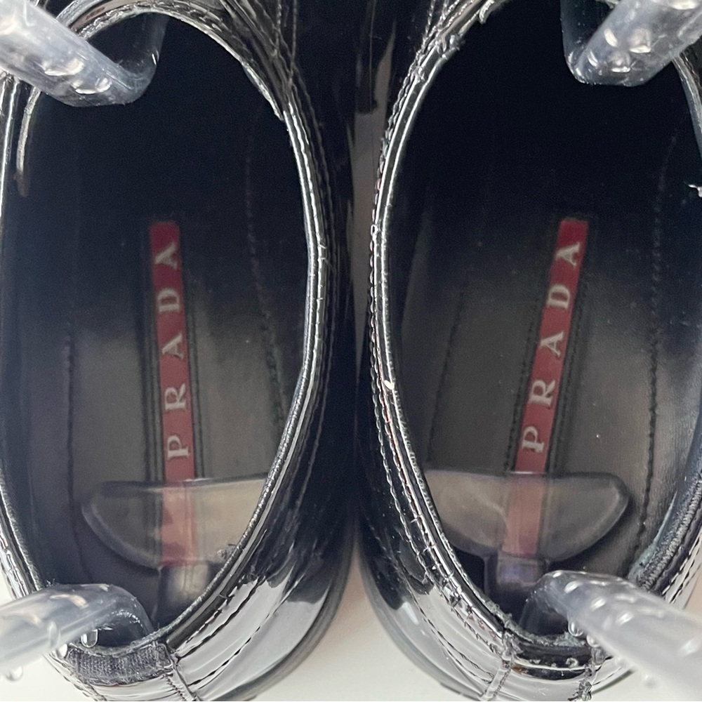 PRADA Black Patent Leather Sneakers - Picture 6 of 12